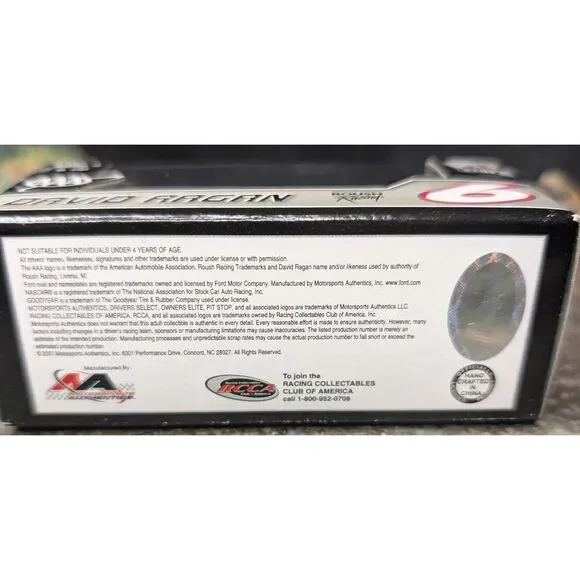 2007 David Ragan #6 AAA NASCAR Die-Cast – 1:64 RCCA Limited Edition - Picture 4 of 6